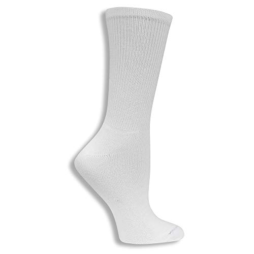 Dr. Scholl's Women's Guaranteed Comfort Diabetic and Circulatory crew 4 Pack Socks, White, One Size - Image 3