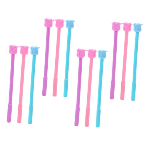 12 bolígrafos gel Artibetter forma flor punta 0.5mm
