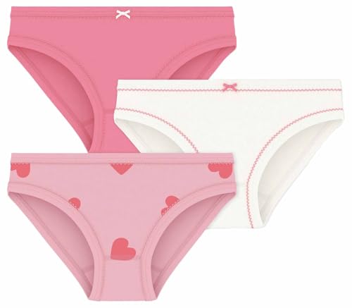 Juego de Bragas Infantiles de algodón con Estampado de Corazones