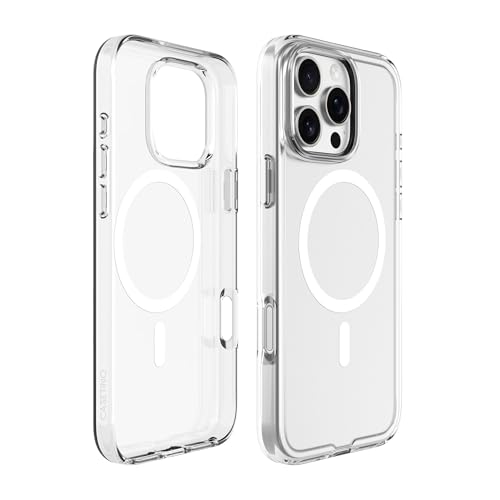 CASETiNO Clear Tech for iPhone 16 Pro – 100% Crystal Clear Case | Lifetime Anti-Yellow Warranty | 10.8ft Military Drop Protection | MagSafe Compatible