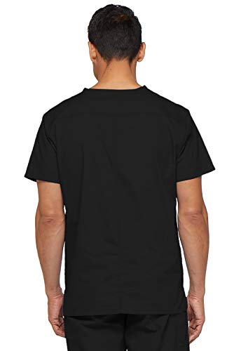 Image of Dickies Mens V-Neck Scrub Top with 5 Pockets - Medical & Nursing Uniform Shirt, Side Vents - 81906