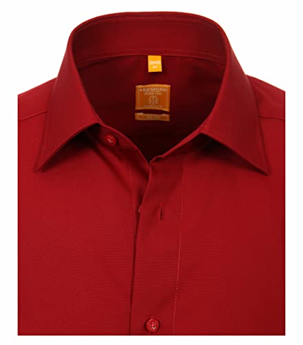 Redmond - Camicia popeline da uomo in tinta unita