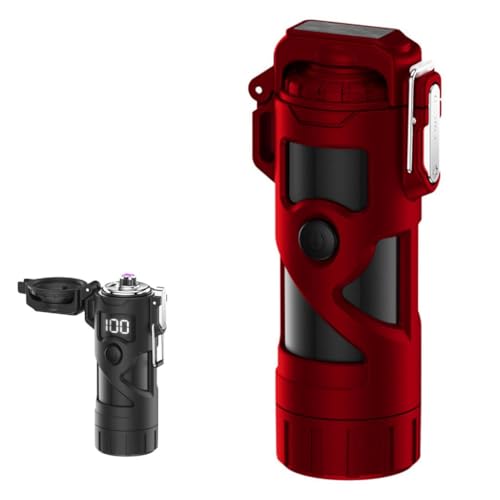 Encendedor USB Recargable a Prueba de Viento Rojo miniatura 1