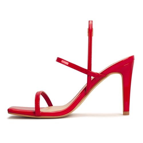 Image of Women's Strappy High Heeled Sandals Open Toe Ankle Strap heels Comfy Weddings Shoes