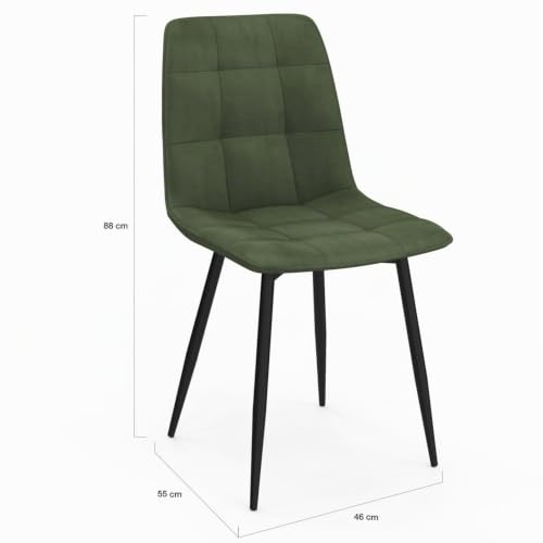 Lot de 6 chaises MILA en velours pour salle à manger - vue 4