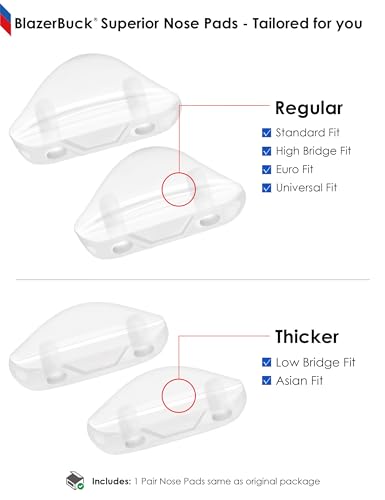 Image of BLAZERBUCK Replacement Nose Pads Piece for Oakley Pit Boss 2 OO9137 / Pit Boss 2 Asian Fit OO9215 Sunglasses