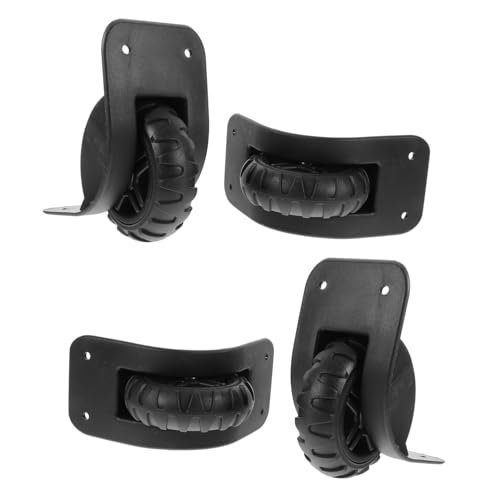 LABRIMP 2組 スーツケース交換用ホイール ブラック 耐久性ラゲッジキャスタ