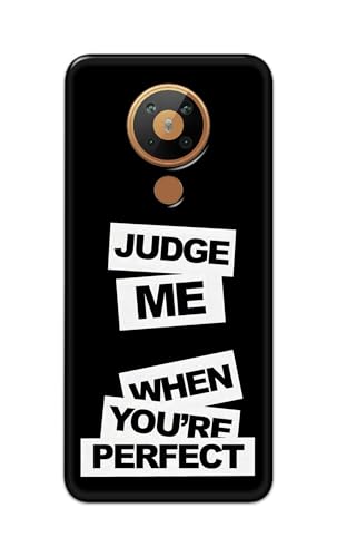 Image of Printed Hard Back Cover for Nokia 5.3 Back Cover (Judge Me Quote) -190724(DP)
