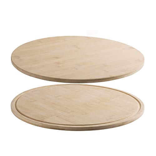 Tabla de cortar redonda de bambú 30.5 cm - pack de 2 miniatura 7