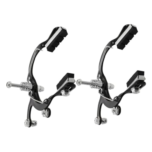 Yardwe Folding Bike Brake Caliper 2pcs Road Bike Brake Bicycle Front Brake Replacement Parts Heavy Duty Metal Compact Design Quick Installati