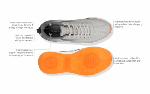 Image of Neeman's Light Trainers Sneakers for Men | Comfortable & Flexible Eva Mid Sole and Breatheble Mesh with Gradient Prints