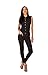Produktbild Nina Carter Art. S336 Damen Ärmelloser Jeansoverall Jumpsuit Skinny Fit Denim-Overall (Schwarz, XL)