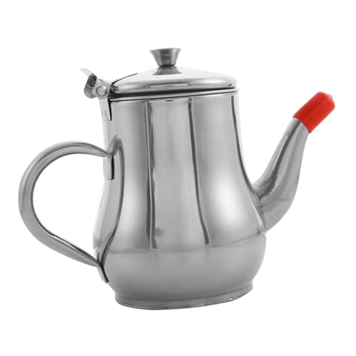 COLLBATH Contenitore Olio con Filtro Antigoccia per Cucina Domestica e Ristorante Pentola per Olio da Cucina Resistente Alta Temperatura con Manico Spesso e Separatore Grasso Integrato