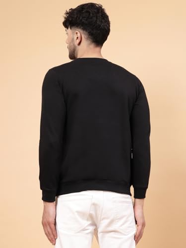 Image of Rigo Fleece Printed Round Neck Sweatshirt for Men | Full Sleeves Sweatshirt for Men | Casual Wear & Stylish Sweatshirts for Men