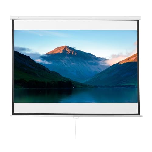 Homcom Écran de projection 100 pouces réglable Excellent contraste Tissu métal 203 x 152 cm Blanc...