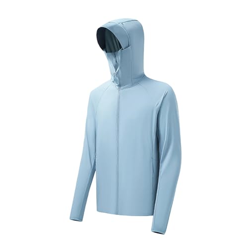 Veste de course pour homme haut de protection solaire UV 50+ zippé fitness tennis