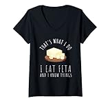 Photo Gallery donna amante del formaggio feta greco e amante del cibo greco maglietta con collo a v Photo Gallery donna amante del formaggio feta greco e amante del cibo greco maglietta con collo a v