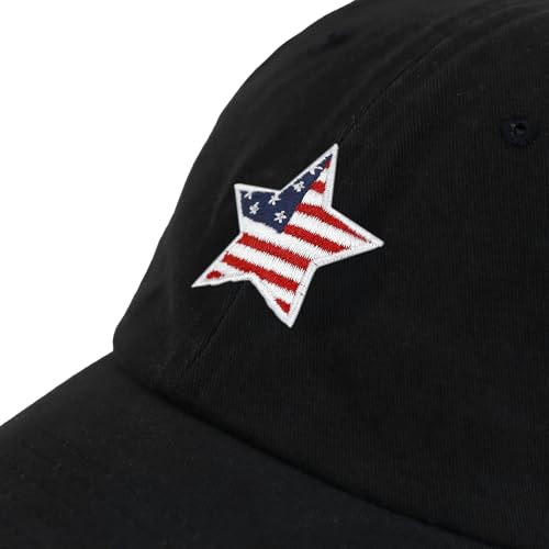 Image of USA Flag & Embroidery Premium 100% Cotton Low Profile Adjustable Baseball Dad Cap
