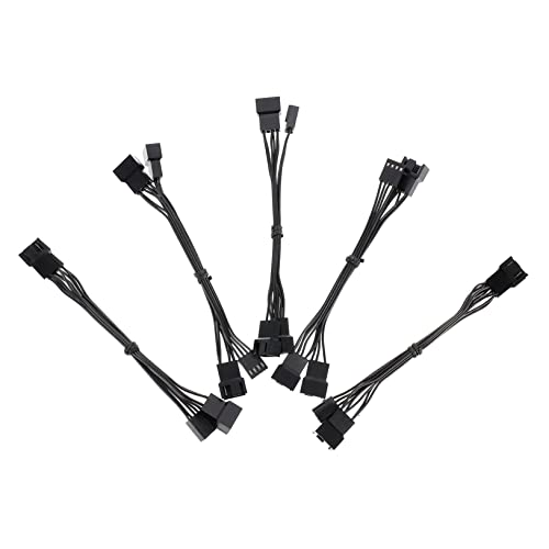 HOMSFOU 5pcs Pin CPU Power Extension Cables for Computer Fans Fan Cable Splitter for Enhanced Cooling Performance and Aesthetic Wiring Inside Chassis