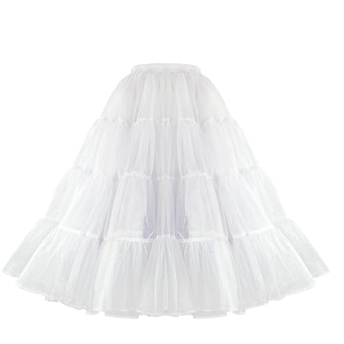CHERRY LOVE 4 Tiers Tea Length Plus Puffy Tulle Petticoat Twice the Puffiness of Ordinary Underskirt2