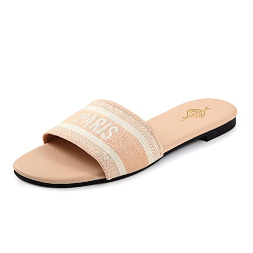 STUNAHOME Summer Flat Sandals for Women Fashion slide Sandals Womens