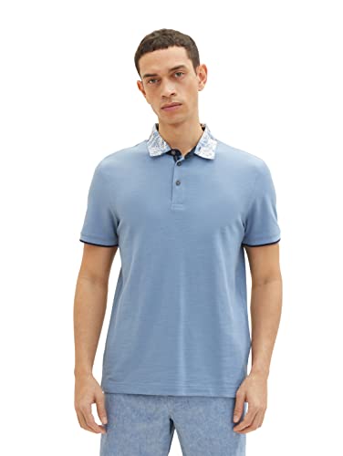 TOM TAILOR 1035632 Polo, 12364-Greyish Mid Blue, L para Hombre