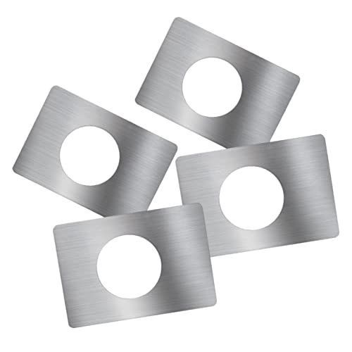 Mipcase 4 piezas Placas de Refuerzo para Cerraduras Inoxidable Cubre Orificios de Puerta Kit de Reparación para Bloqueo y Fijación de Pomo Resistente y Fácil de Instalar para Puertas
