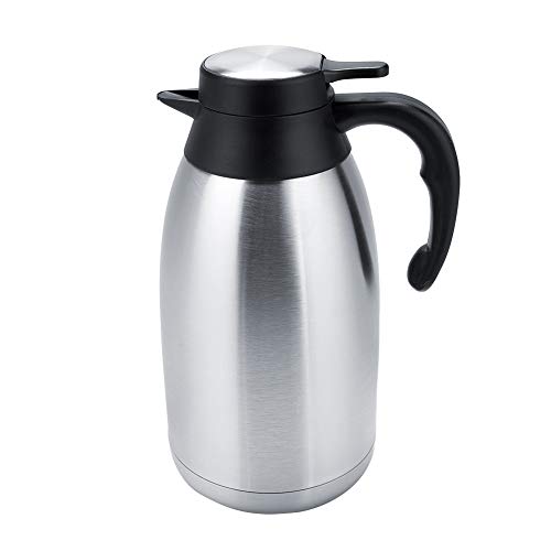 2L Thermal Pot, Vacuum Insulated Stainless Steel Water Pot for Tea, Coffee, Water with Large Mouth Opening for Easy Filling and Cleaning (2L)