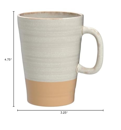 Image of Gibson Elite 4 Pack Dreamweaver Terracotta Reactive 17 OZ Mug Set - Sand Cream