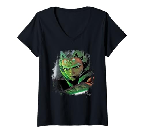 Star Wars Ahsoka Tano Tales of the Jedi vêtement col V avec motif sabre laser