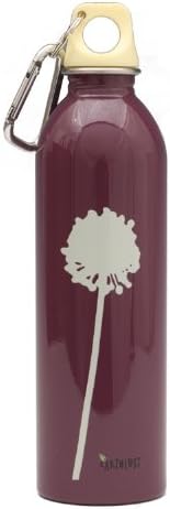 EarthLust Stainless Steel Water Bottle (20oz. / Purple Flower)