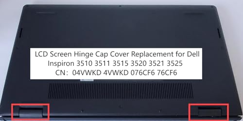 Zahara Laptop Black L&R Left & Right LCD Screen Hinge Cap Cover Replacement for Dell Inspiron 3510 3511 3515 3520 3525 04VWKD 4VWKD 076CF6 76CF6 (LCD Hinge Cover Black) - Thumbnail 4