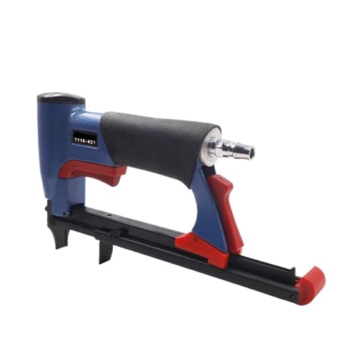 Pneumatic Upholstery Stapler Heavy-Duty 22GA Air Stapler 7116-421 Length 6-16mm Pneumatic Nailer for Fastening Frame Sofa Floor Upholstery Woodworking Tool