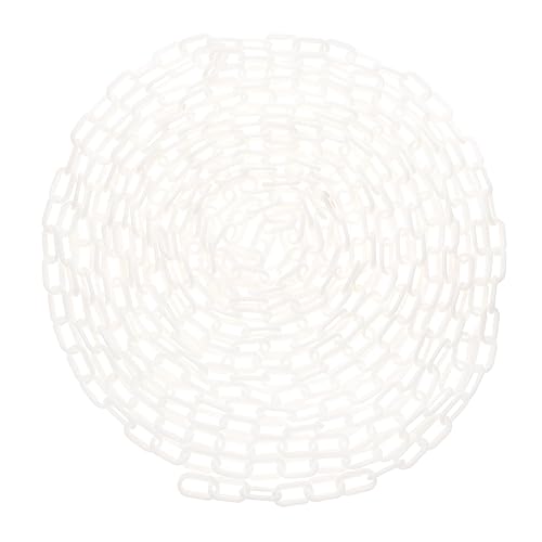 Chaîne de barrière plastique blanc 10m pour balisage de sécurité routière