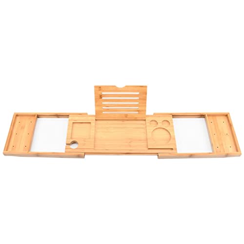 Plateau de baignoire en bois noble pont de bain réglable haut de gamme pour lecture et travail