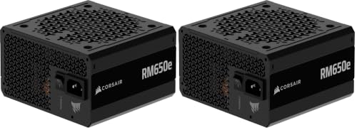 Image of CORSAIR RM650e ATX 3.1 PCIe 5.1 Ready Fully Modular 650W Power Supply - 12V-2x6 Cable Included, Cybenetics Gold Efficiency, 105C-Rated Capacitors, Modern Standby Mode - Black (Pack of 2)