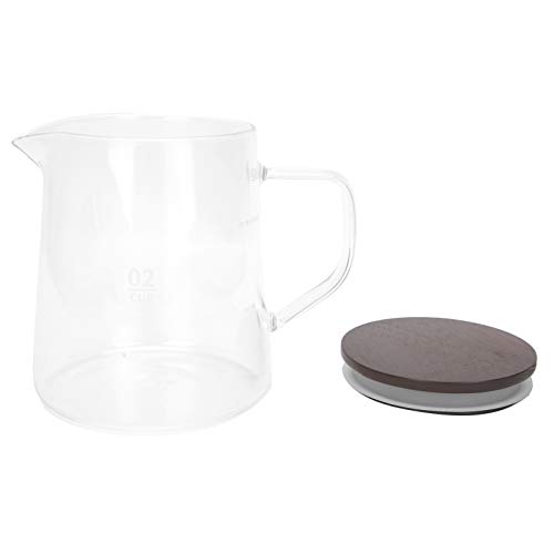 Glass Coffee Pot Clear HeatResistant Handle Kettle Tea Milk Juice Household Supplies (500ml)