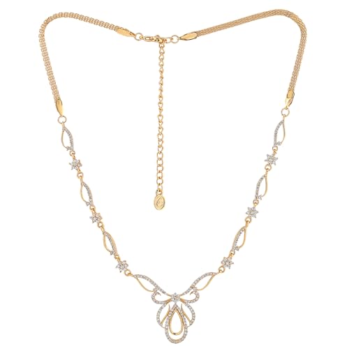 Plated Bridal Necklace Set with Earrings