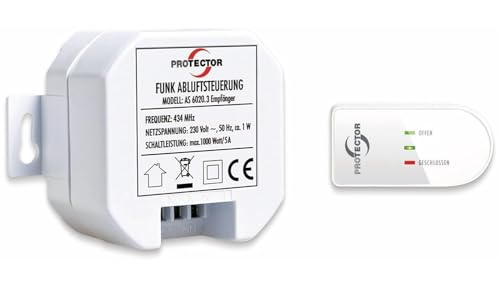 PROTECTOR AS-6020.3, Funk Abluftsteuerung mit Fensterkontaktschalter und Einbau-Schaltgerät | Zuluftwächter mit Fenster-Sender PROTECTOR AS-6020.3, Funk Abluftsteuerung mit Fensterkontaktschalter und Einbau-Schaltgerät | Zuluftwächter mit Fenster-Sender