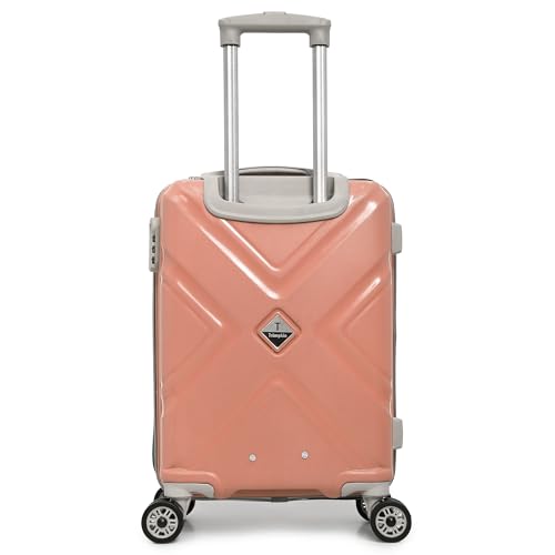 Image of Trolley Bag Small Size, 56 cms Hard Side Travel Bag for Women, 8 Wheel Luggage Suitcase for Travelling, Cabin-Friendly, Scratch Resistant, Small Trolley Suitcase (Pink, Small)