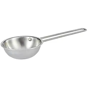 Amazon Brand - Solimo Triply Stainless Steel Tadka Pan (360 ml) |Used for Spice Tempering, Seasoning|Gas Stove and Induction Friendly, Dishwasher Safe| 21cm Ergonomic Handle