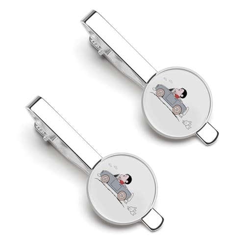 1ペア ネクタイピン クレヨンしんちゃん タイクリップ タイバー タイタック メンズ ネクタイ留め アクセサリー シンプル おしゃれ 紳士 スーツ用 フォーマル ビジネス プレゼント ギフト 父の日 結婚式 冠婚葬祭 記念日 卒業式 入学式 二次会 日常