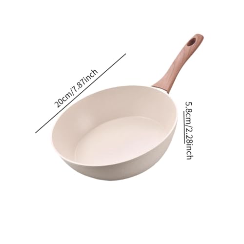 Wok beige con mango ergonómico 26x7.1 cm miniatura 3