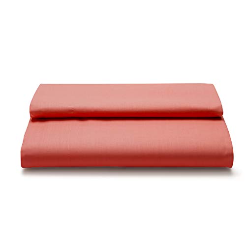 Sancarlos Básicos, Sábana encimera Lisa, Algodón 100%, Color Coral, Cama de 135 (051501040511)