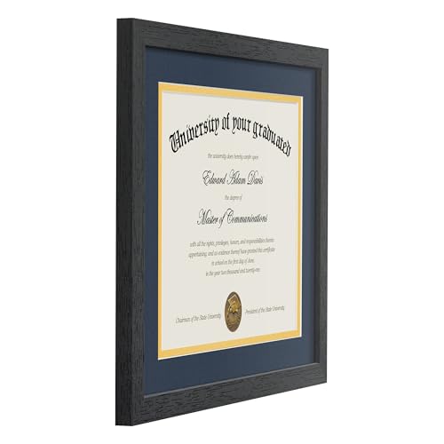 Image of upsimples Diploma Frame with HD Glass, 11x14 Black, 1 Pack