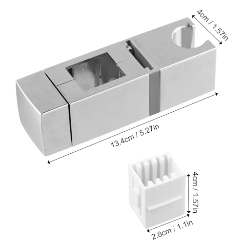 Nivofu Handheld Showers Holder, Square Slider Bar Holder, with 4 Sizes Slip-On Lift Rod Mounts, Adjustable Shower Bracket - Image 2