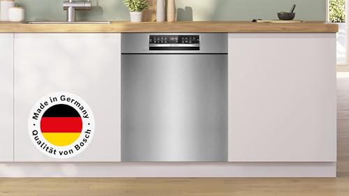 Bosch SMU6ECS12E, Serie 6, Smarter Unterbau-Geschirrspüler 60 cm, Besteckschublade, Spülmaschine Made in Germany, sehr Leise, Extra Trocknung, starke Reinigung, Rackmatic, Programmassistent, Edelstahl