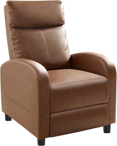 Image of Homall Recliner Chair, Recliner Sofa PU Leather for Adults, Khaki Recliners