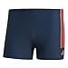 Produktbild adidas Herren Semi 3-Streifen Boxer Badehose, Crew Navy/App Solar Red, 8