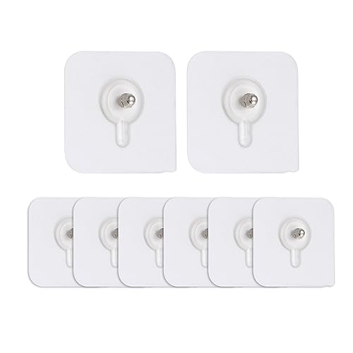 SHENLONG 8 Pcs Self Adhesive Hanging Nails, Wall-Mounted Screw Hooks No Nail Wall Mount Screw Hangers Hooks Screw-Free Hangers with Strong Hold for Hanging Paintings in Kitchen, Bathroom, and Office